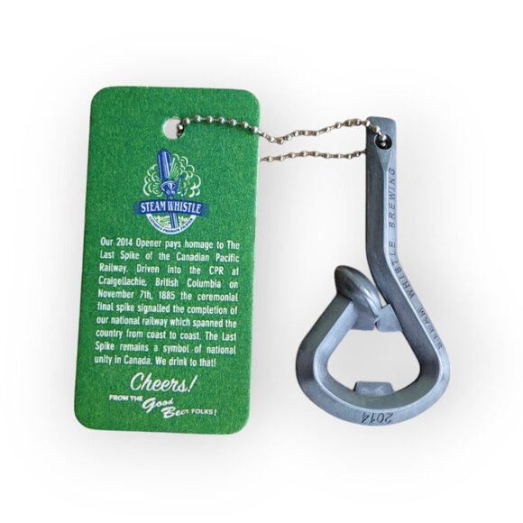 Steam Whistle 2014 Rail Spike Bottle Opener Collectible NWT - Picture 2 of 4